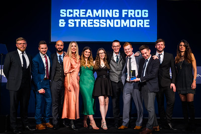 Image: Screaming Frog Scoop Three Trophies at the UK Search Awards
